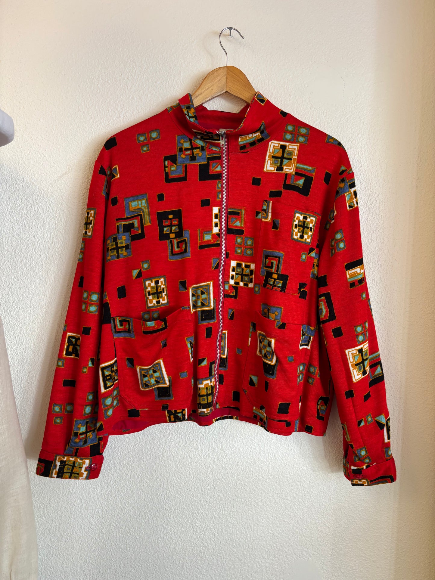 Veste zippé motif 70s