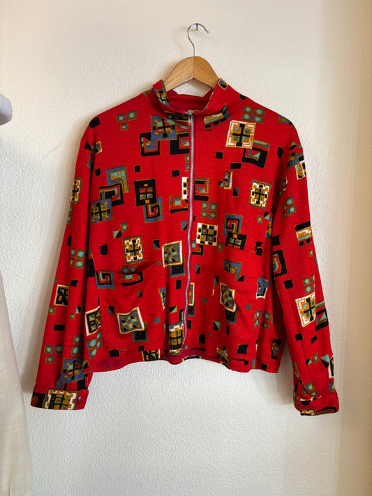 Veste zippé motif 70s