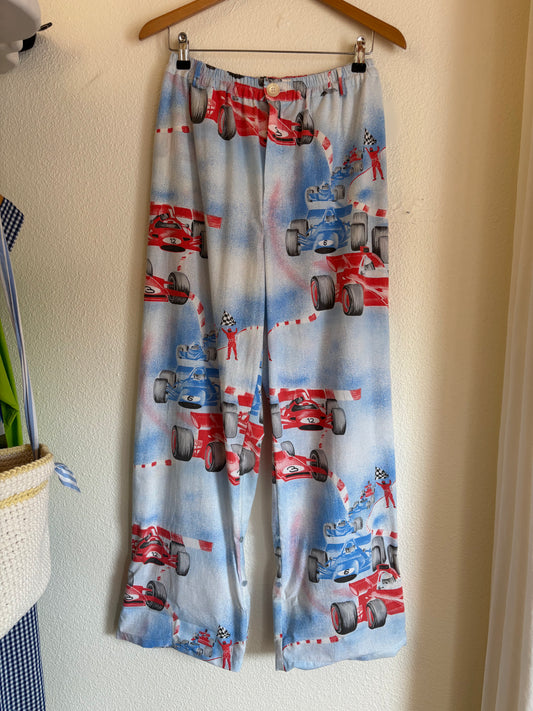 Pantalon Marin motif formule 1