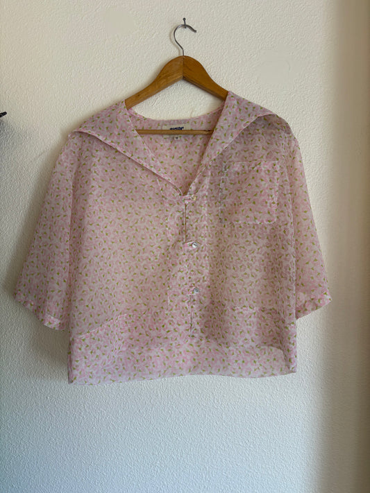 Chemise Marin fleurie transparente